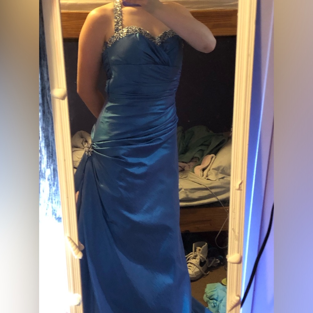 Flirt by Maggie Sottero Bella Blue Dress